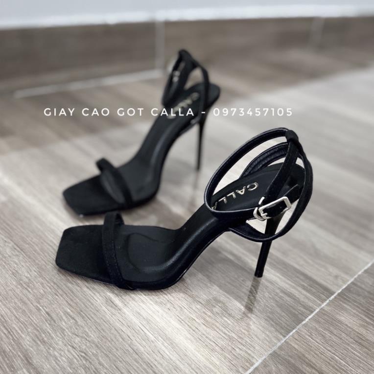 giày cao gót Calla - sandal hở gót mũi vuông cao 7-9cm ♈