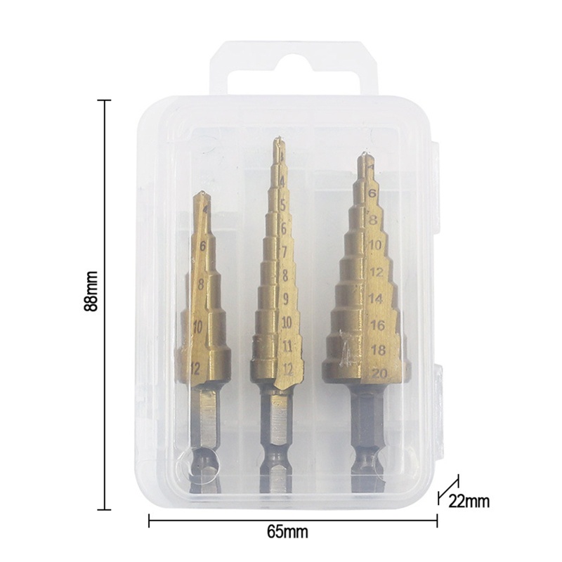 Bộ 3 Mũi Khoan HSS Phủ Titan DIY Chuyên Dụng