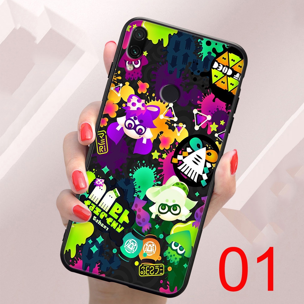 Ốp Điện Thoại Mềm Viền Đen Hình Splatoon Cho Xiaomi Redmi Note 10 K40 8a 9a 9c Poco X2 Pro Max