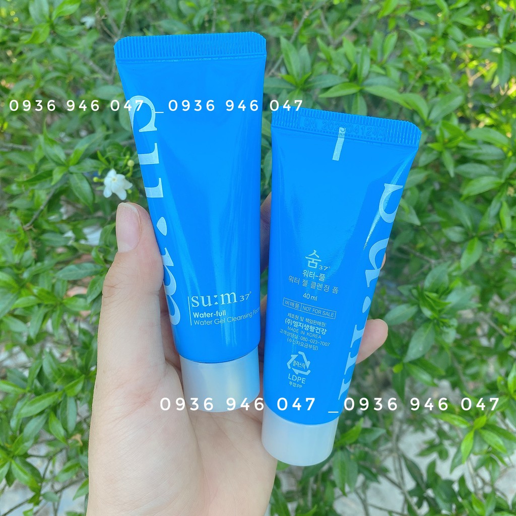 Hàng chính hãng - Sữa rửa mặt cấp nước cho da su:m37 water full dạng gel 40ml