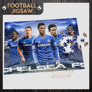 [TRANH GỖ XUẤT KHẨU] Tranh xếp hình 5 cầu thủ chelsea team, bộ ghép hình 300-500 mảnh, đồ chơi xếp hình FJ46