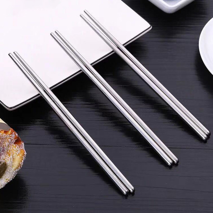 Đôi đũa chống trượt bằng thép không gỉ sử dụng nhiều lần tiện lợi