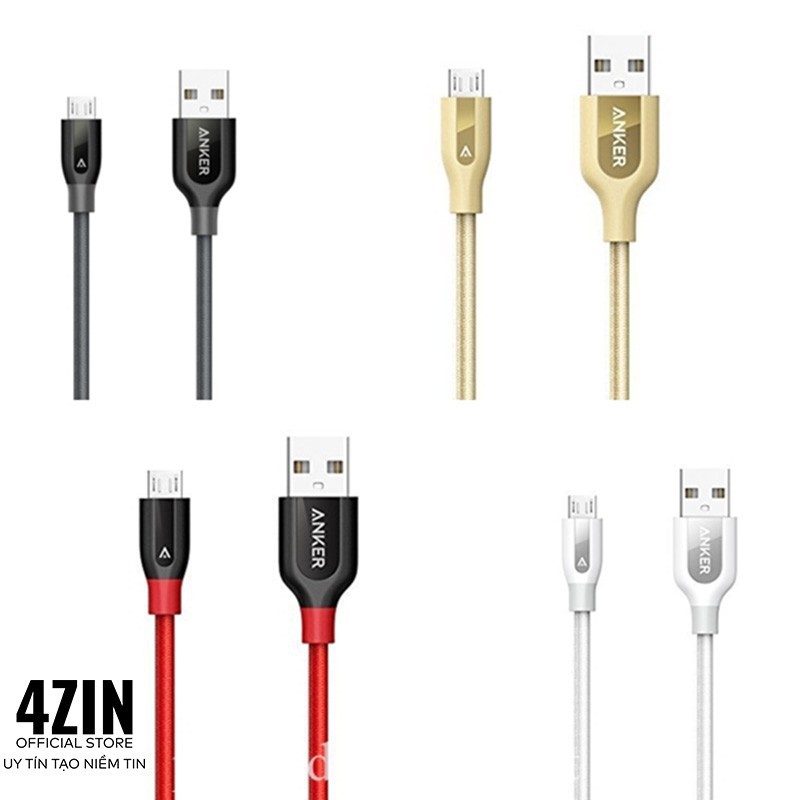 Cáp sạc Anker Micro USB sạc siêu nhanh, dây sạc Anker chính hãng – 4Zin
