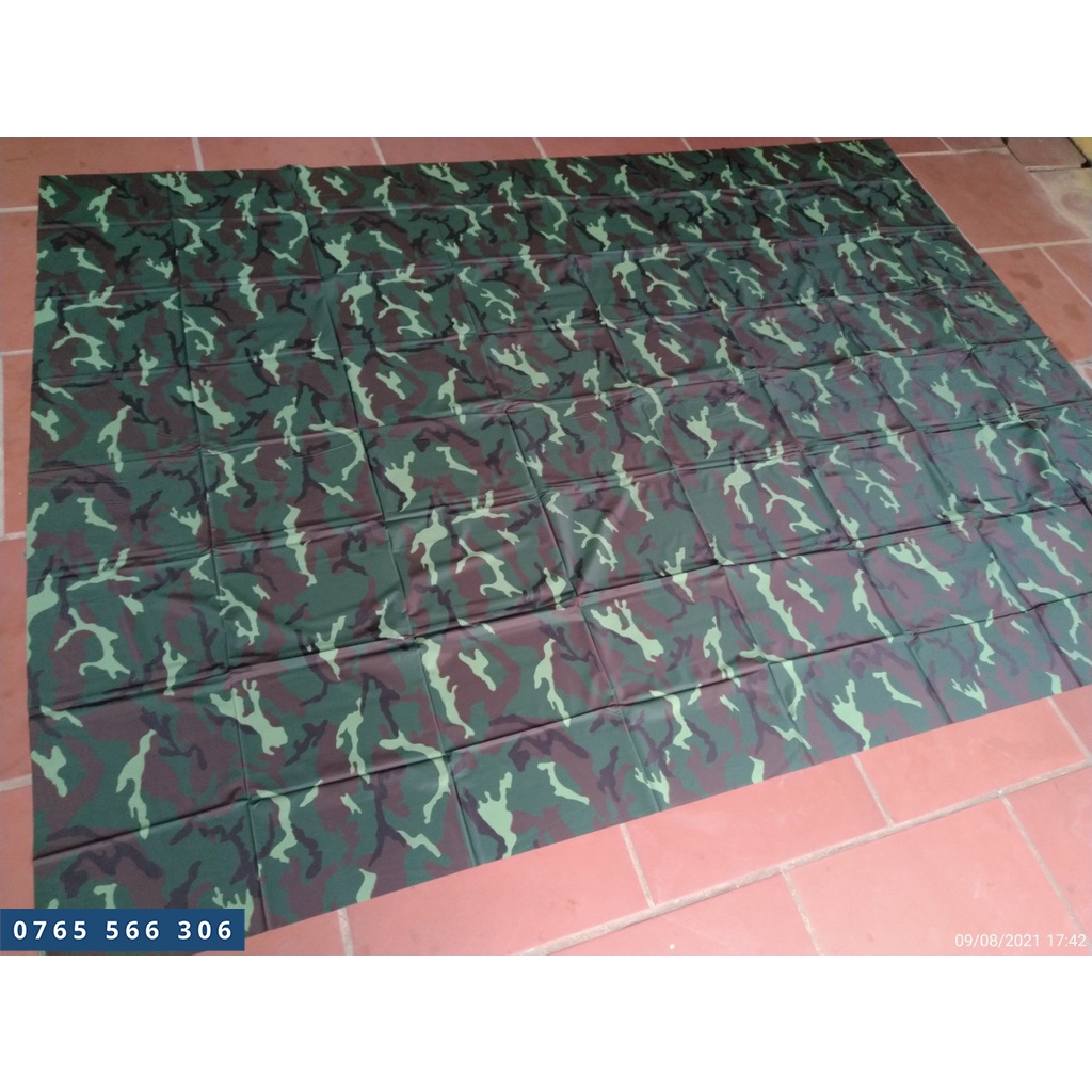 Tấm Mưa Nilon, Tấm Bạt Trải Đi Phượt Dã Ngoại In Loang Loại Mới Mẫu 2020 Kích Thước 2m2*1m6