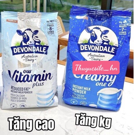 Sữa Devondale vitamin plus gói 1kg ít béo tăng canxi