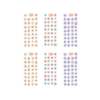 Sticker cute trang trí sổ dễ thương HAKI, hình dán sticker chữ cute đáng yêu hàn quốc giá rẻ ST42.