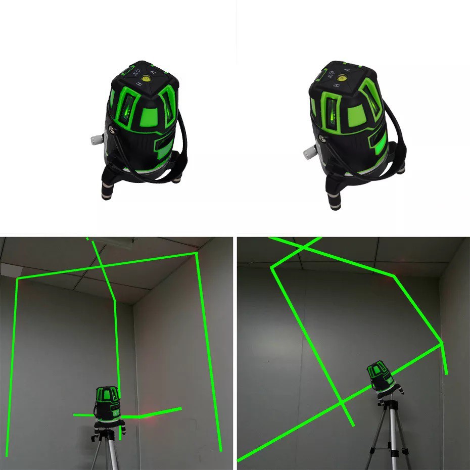 Máy cân bằng Lazer Máy Bắn Cốt Laze 5 Tia Xanh ( Tool) Cân Mực Đo Đạc Chính Xác Nhanh Chóng, Đầy đủ phụ kiện .