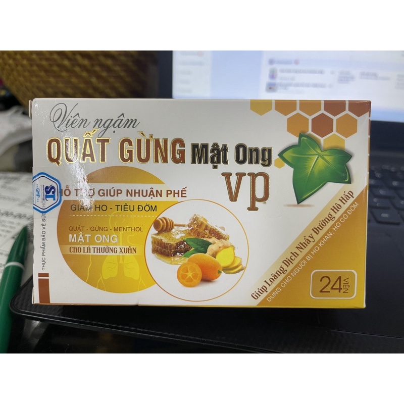 Ngậm ho quất gừng mật ong VP H24 Viên