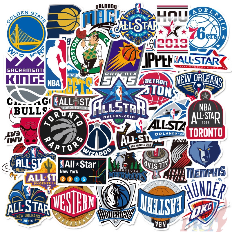 Giảm giá ❉ nba team logo - series 01 all star stickers ❉ 50pcs ...