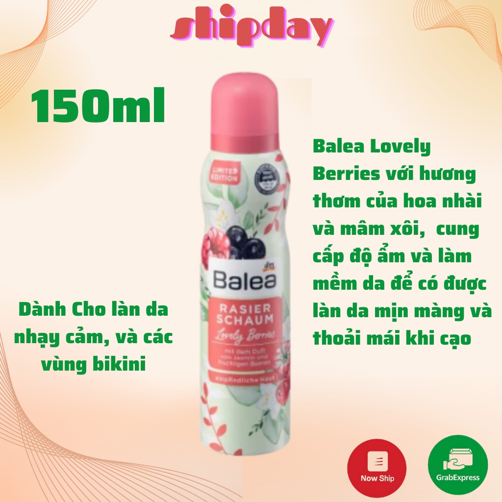 Bọt tẩy lông Balea, gel cạo lông, kem dưỡng sau wax, kem tẩy lông Balea Đủ Bill- Nội địa Đức