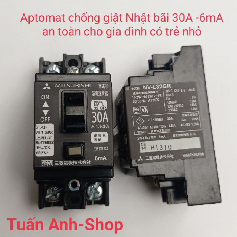 [ftech] - Aptomat chống giật nhật siêu nhạy 30A-6mA