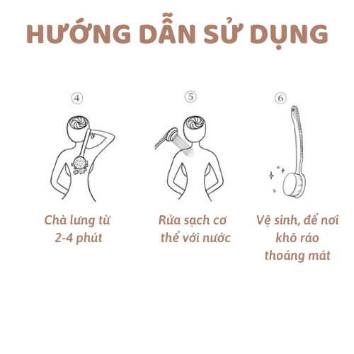 Bàn Chà Cọ Lưng Muji Nhật Bản, Cây Cọ Lưng 37Cm