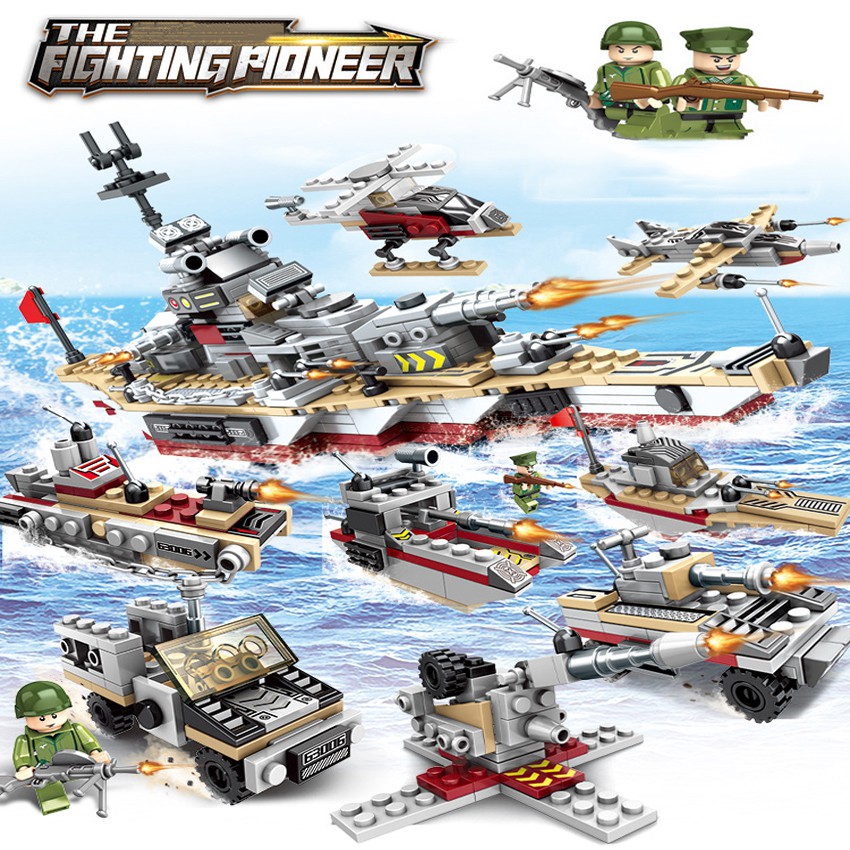 [ XẢ KHO 3 NGÀY] Lego xếp hình Battle Ship War - Chiến Hạm Biển 502 mảnh ghép phát triển tư duy cho bé.
