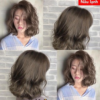 Combo nhuộm nâu đen TRẦM  tự nhiên kèm oxi mini và găng tay