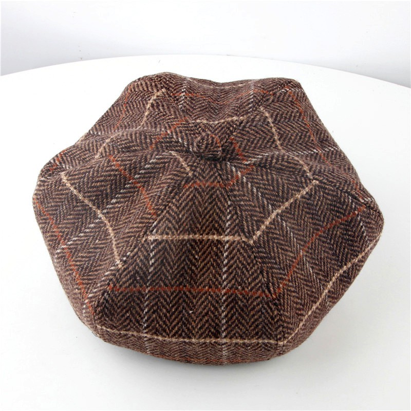 Mũ nồi dạ caro thời trang cho Bé