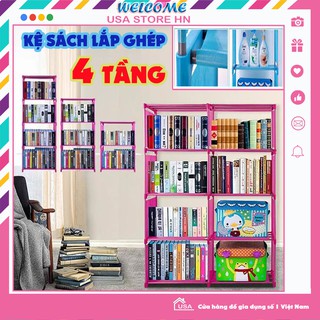 Kệ sách mini cho bé lắp ghép đa năng 4 tầng USA_STOREHN