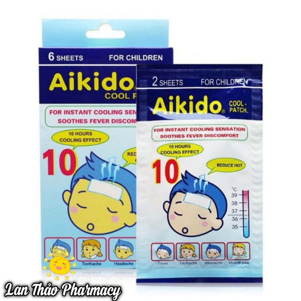 [CHÍNH HÃNG] MIẾNG DÁN HẠ SỐT AIKIDO GEL COOL PATCH 2 MIẾNG/BỊCH