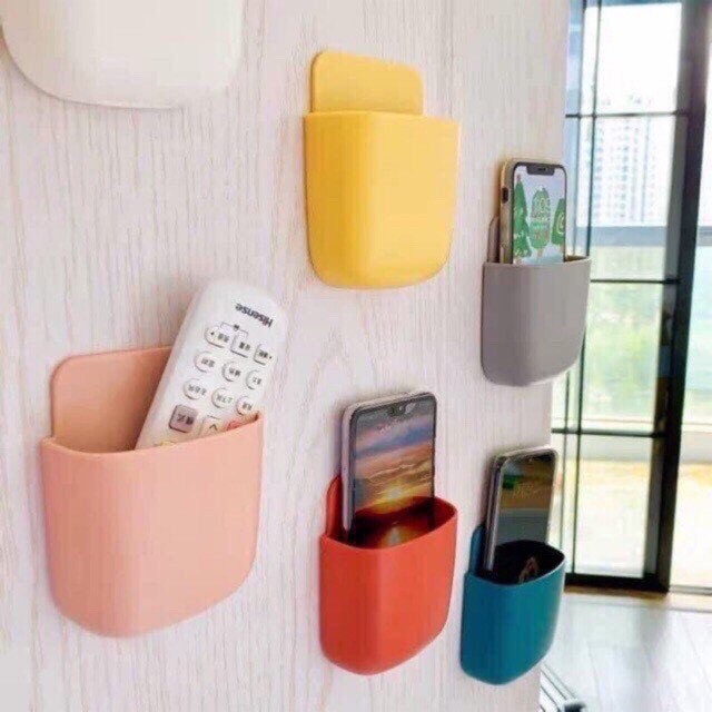 Kệ mini dán tường để điện thoại, đồ tiện ích, điều khiển, điện thoại, để đồ cá nhân tiện lợi
