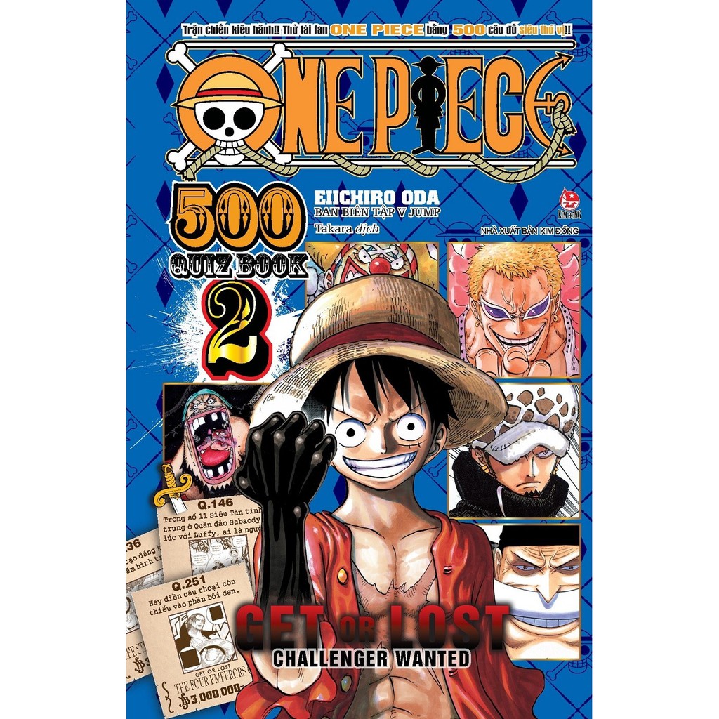 Truyện - One Piece 500 Quiz Book (Tập 1 + Tập 2) - Tặng Kèm Standee PVC Luffy
