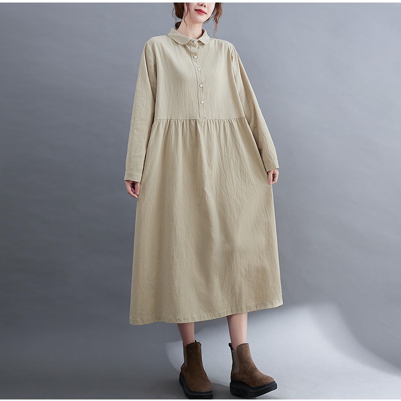 Váy sơ mi nữ thời trang thu đông sang trọng dành cho nữ Da185