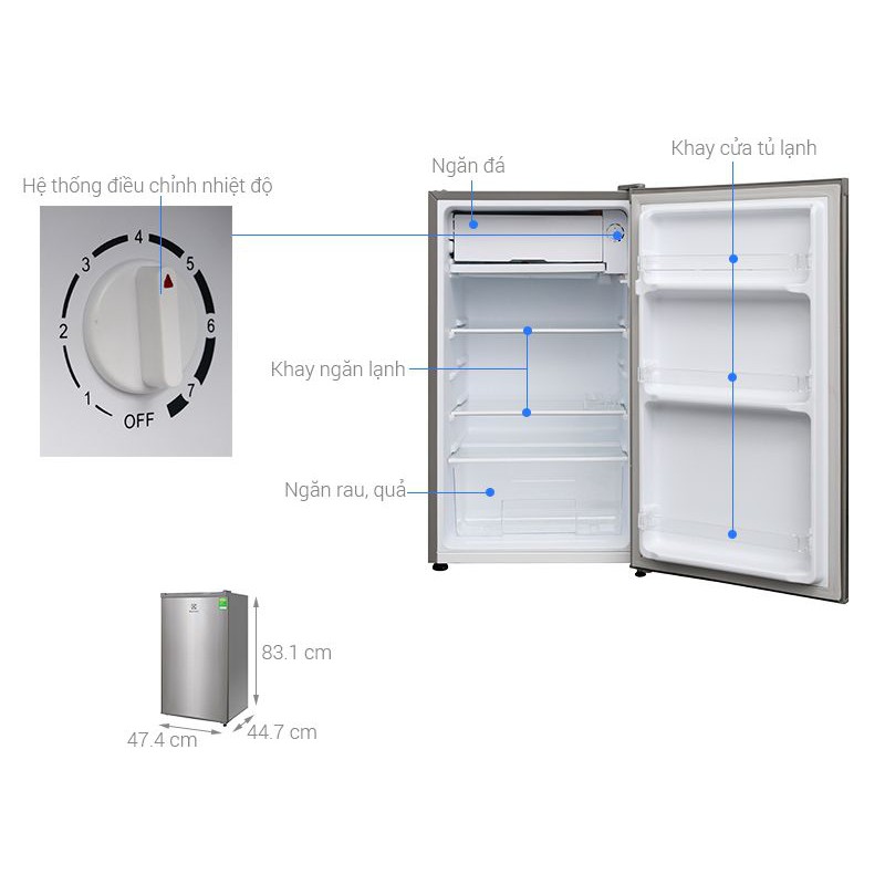 Tủ lạnh Electrolux 85 lít EUM0900SA
