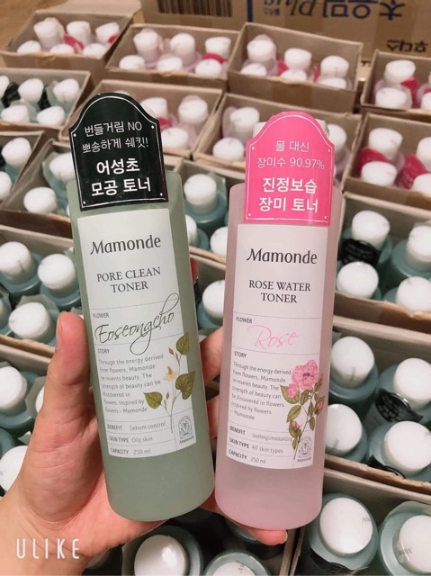 ( Sẵn ) Nước hoa hồng Mamonde Rose Water Toner Hoa Hồng / Pore Clean Diếp Cá/ Centella Trouble Rau Má 250ml | BigBuy360 - bigbuy360.vn