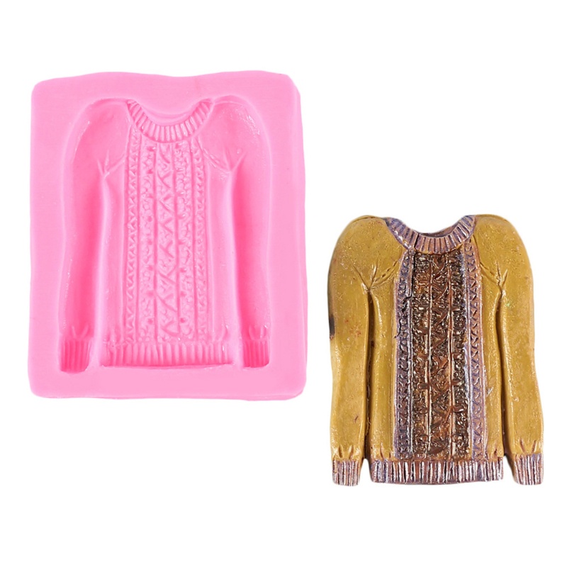 Khuôn Silicone Làm Xà Phòng / Sô Cô La Hình Áo Sweater / Nón / Quần Jean 3D DIY