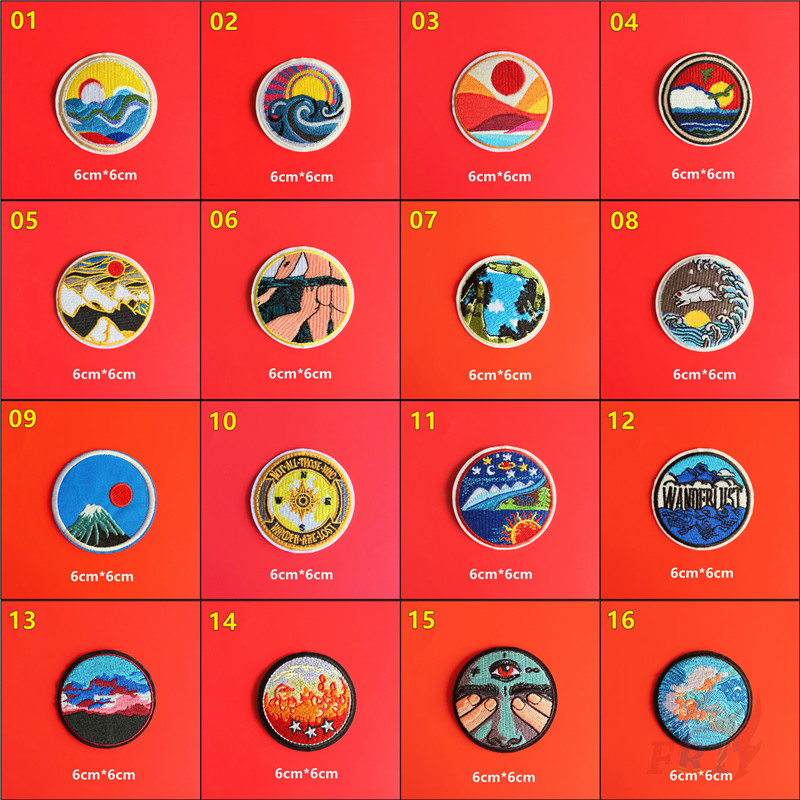 Miếng Dán Ủi Thêu 6cm Họa Tiết Đa Dạng Tùy Chọn