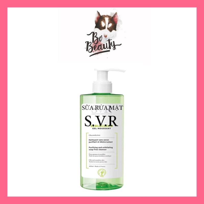 Sữa Rửa Mặt Cho Da Dầu, Mụn Sebiaclear Gel Moussant 400ml