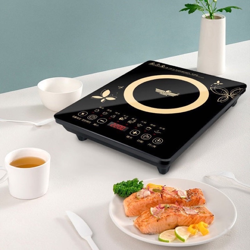 Bếp Từ Đơn Cảm Ứng Thông Minh, Bếp Điện Từ Mặt Kính Chịu Lực, Chống Xước Công Suất 2200w Lạc Việt