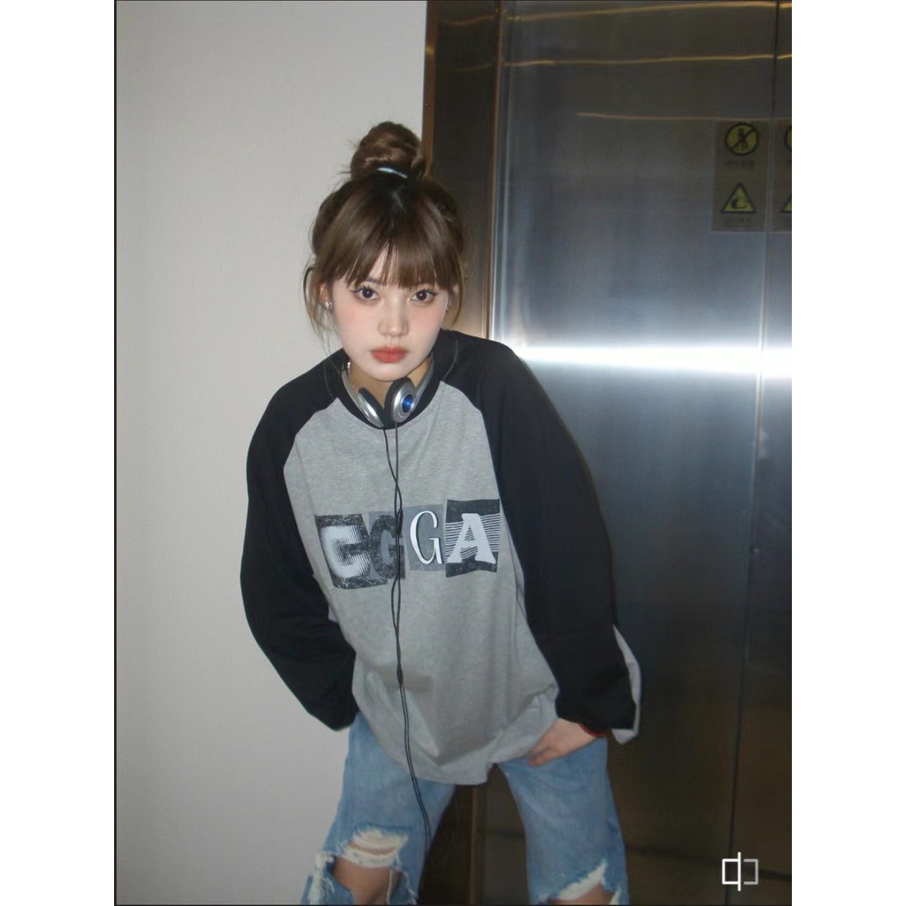 NRVP Áo Hoodie Tay Dài Oversize In Họa Tiết Phong Cách Hàn Quốc Kiểu Mới Cho Nam / Nữ