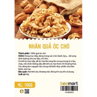 Nhân Hạt Óc chó gói 100gr dùng làm bánh kẹo, sữa hạt