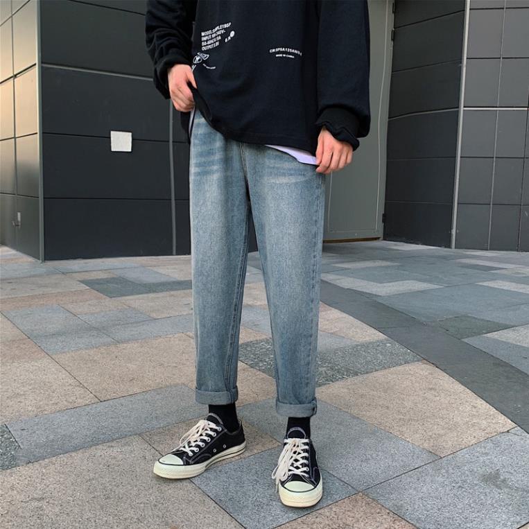 Quần jeans ống thẳng/suông nhỏ của nam giới [order]