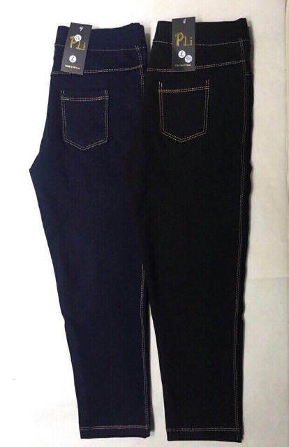 Quần legging giả jean lửng