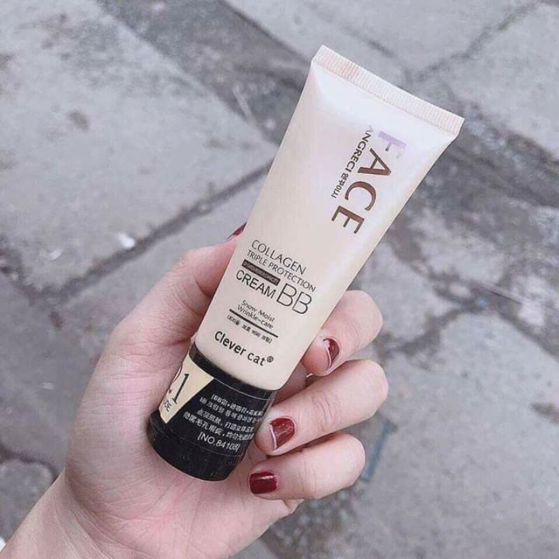✨ KEM NỀN BB CREAM COLLAGEN KÈM BÚT CHE KHUYẾT ĐIỂM CLEVER CAT SIÊU XỊN ✨✨