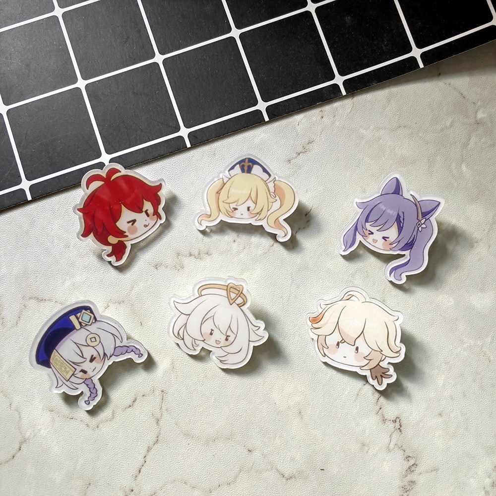 genshin Huy Hiệu Bằng Acrylic Hình Nhân Vật Hoạt Hình Anime