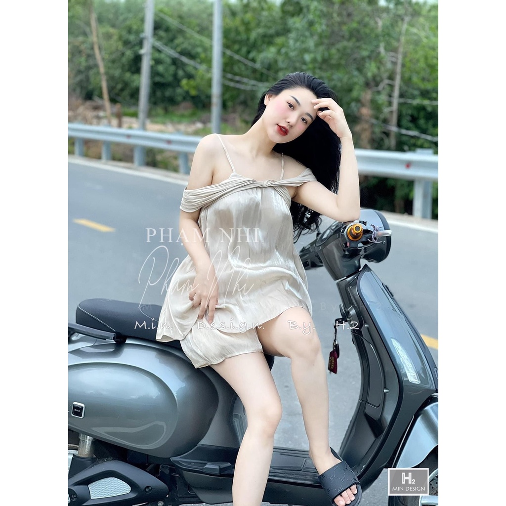 Set bộ 2 dây trễ vai soắn ngực xinh xắn BN338