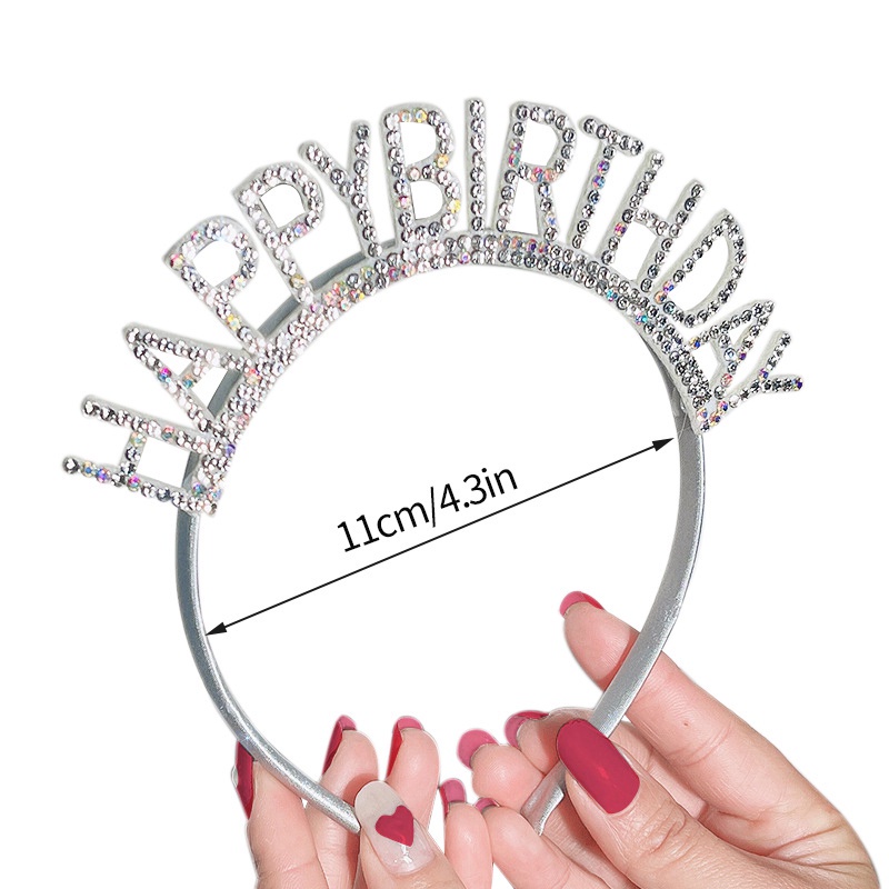 Băng Đô Chữ Happy Birthday Phong Cách Hàn Quốc Cho Bé Gái