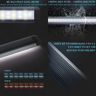 Đèn JIYIN thủy sinh WRGB 26,36,46,56cm