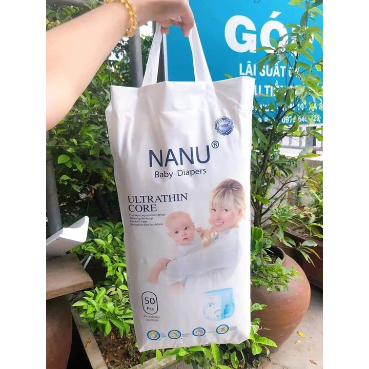 Bỉm quần Nanu baby ultrathin xuất Nhật size S/M/L/XL/XXL/XXXL, tã dán Nanu siêu mỏng mềm mịn cho bé bịch 100 miếng