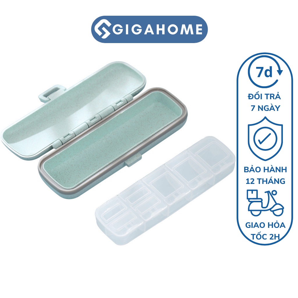 Hộp Đựng Thuốc Chia 7 Ngăn GIGAHOME Bảo Quản Chống Ẩm, Dễ Dàng Đem Theo 8853
