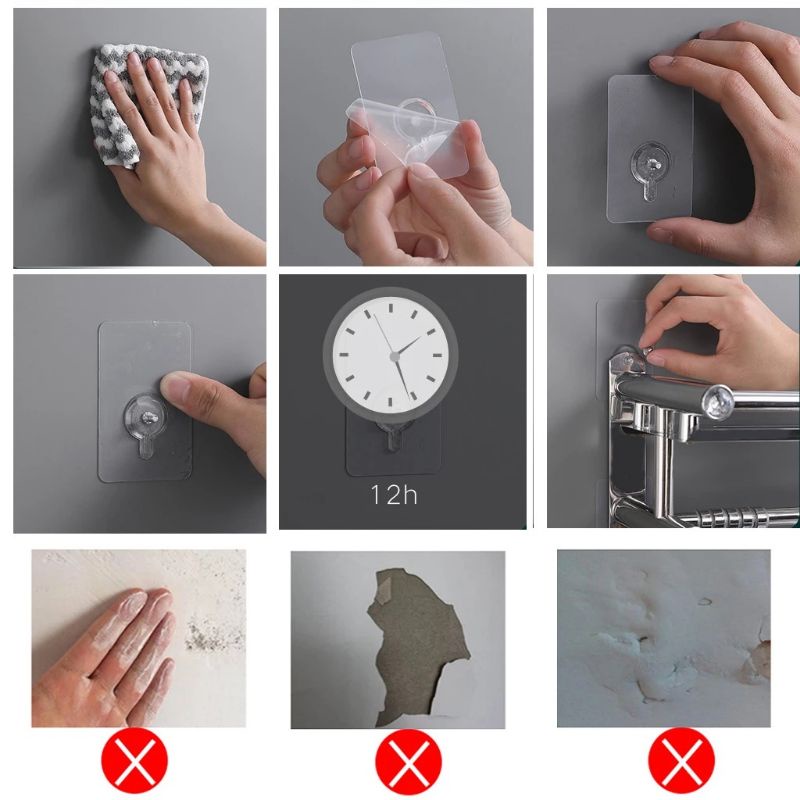 Miếng dán vặn ốc vít bắt kệ inox, treo tranh (1 CÁI)