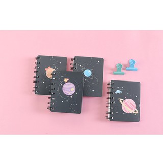Sổ tay lò xo a7 dễ thương , sổ lò xo vũ trụ