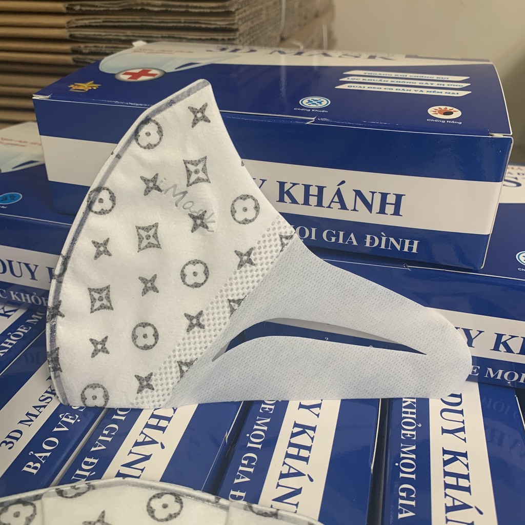 Khẩu trang 3D Mask họa tiết Duy Khánh hộp đóng 50 cái giúp chống bụi hiệu quả | BigBuy360 - bigbuy360.vn