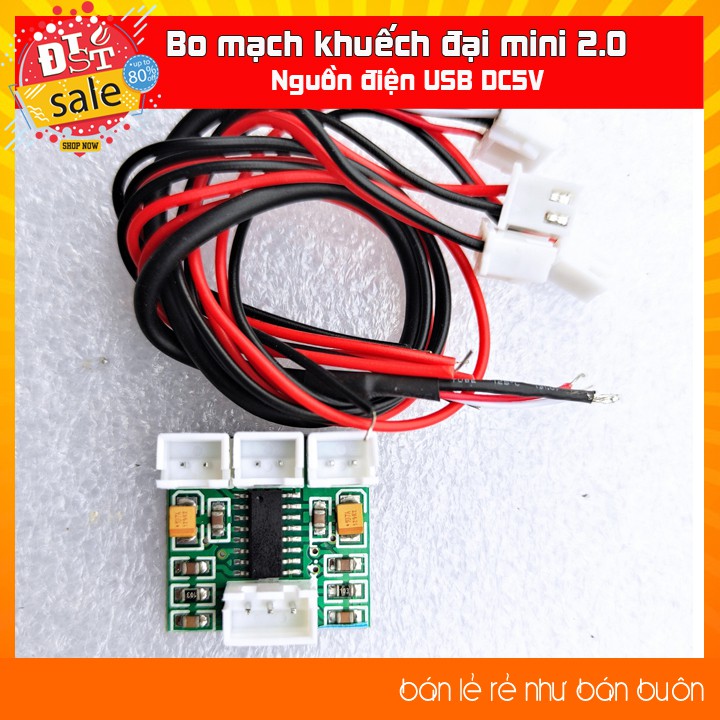 Bo mạch khuếch đại công suất kỹ thuật số mini 2.0 kênh đôi 2 * 3W  Nguồn điện USB 5VDC