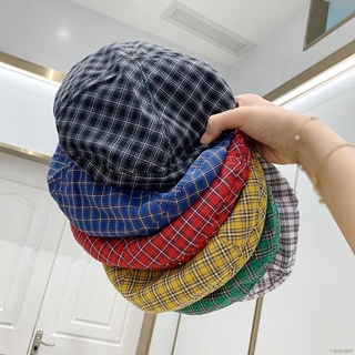 Mũ beret họa tiết caro thời trang cho nữ