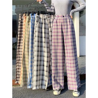 (sẵn) Quần caro ống rộng có bigsize