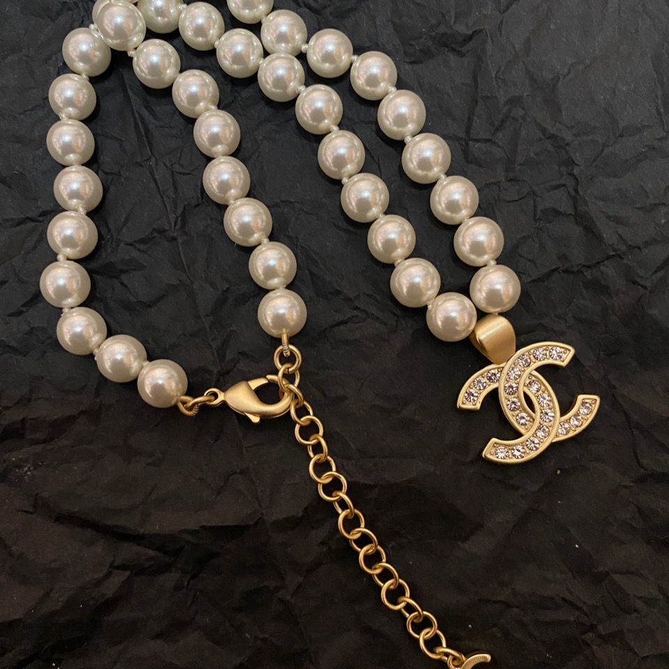 Dây Chuyền Chanel Hai Lớp Đính Hạt Ngọc Trai Thời Trang Dành Cho Nữ