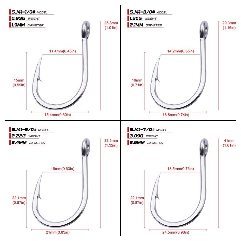 Set 10 lưỡi móc câu Inox siêu sắc nét chuyên dụng câu cá