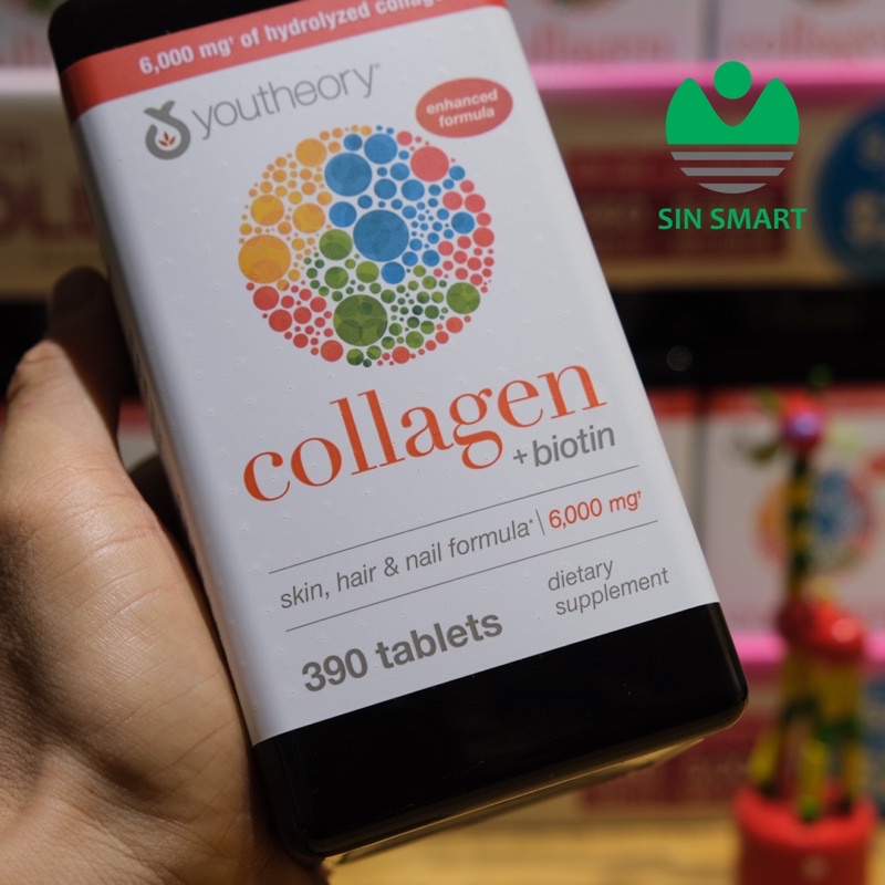 Viên uống đẹp da COLLAGEN YOUTHEORY - Mỹ 390 viên